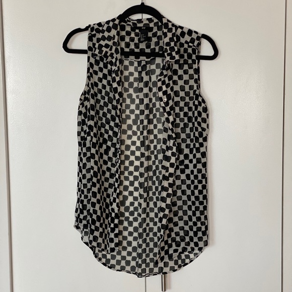 H&M Black & White Patterned Blouse - Picture 1 of 4